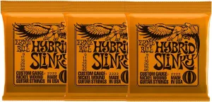 Ernie Ball 2222 Nickel Regular Slinky Orange Electric Guitar Strings 3 Pack