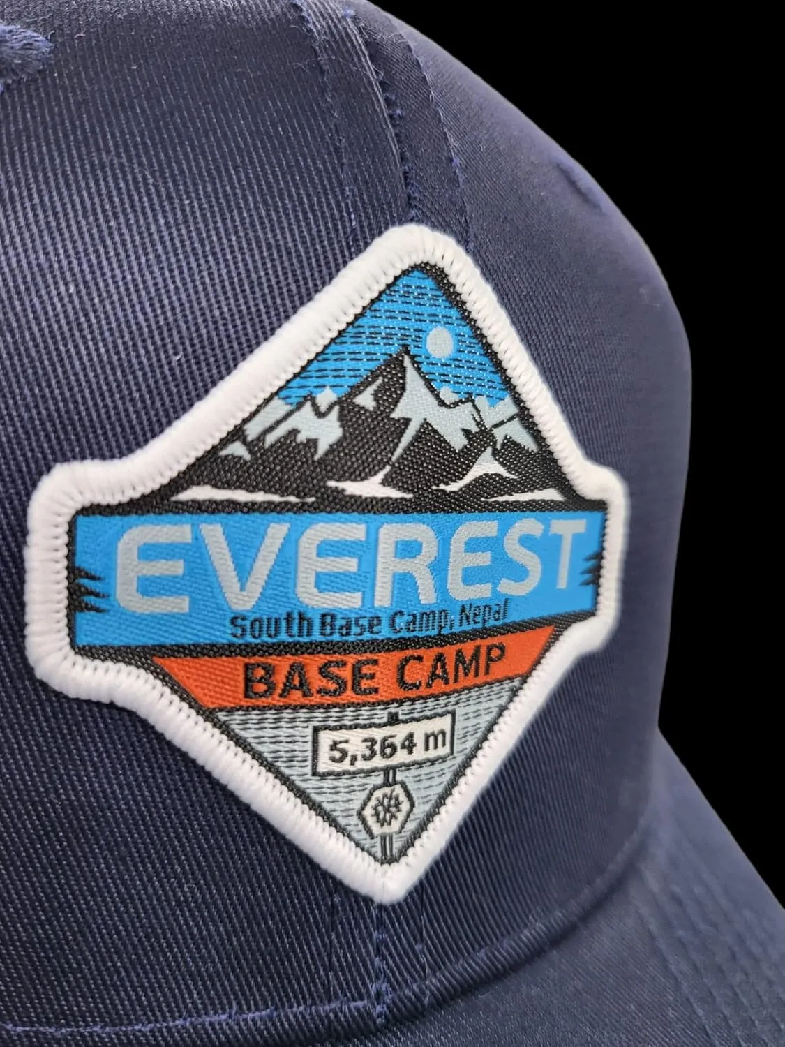 Everest Trucker Hat - Mesh Snapback Baseball Cap w/Base Camp Woven Patch