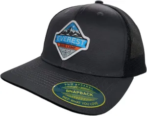 Everest Trucker Hat - Mesh Snapback Baseball Cap w/Base Camp Woven Patch