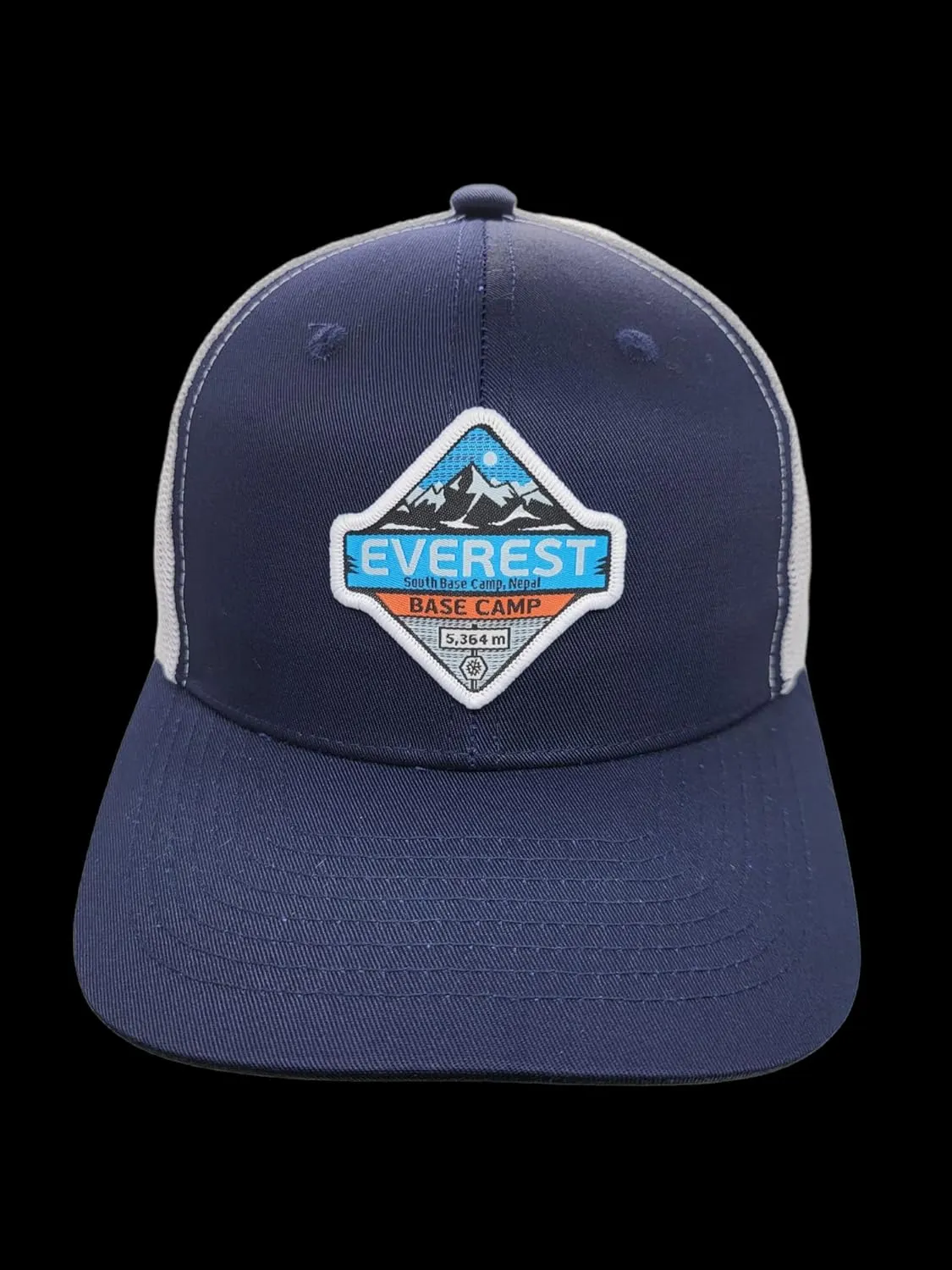 Everest Trucker Hat - Mesh Snapback Baseball Cap w/Base Camp Woven Patch