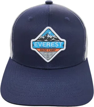 Everest Trucker Hat - Mesh Snapback Baseball Cap w/Base Camp Woven Patch