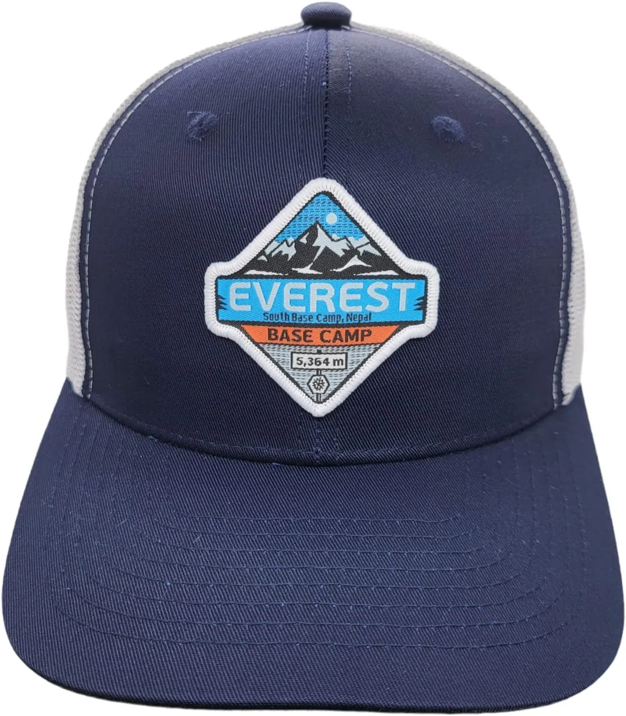 Everest Trucker Hat - Mesh Snapback Baseball Cap w/Base Camp Woven Patch