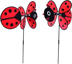 EXCEART Handmade Bee Windmill Toy Outdoor Decorative Boys and Girls Plaything Fabric Windmill