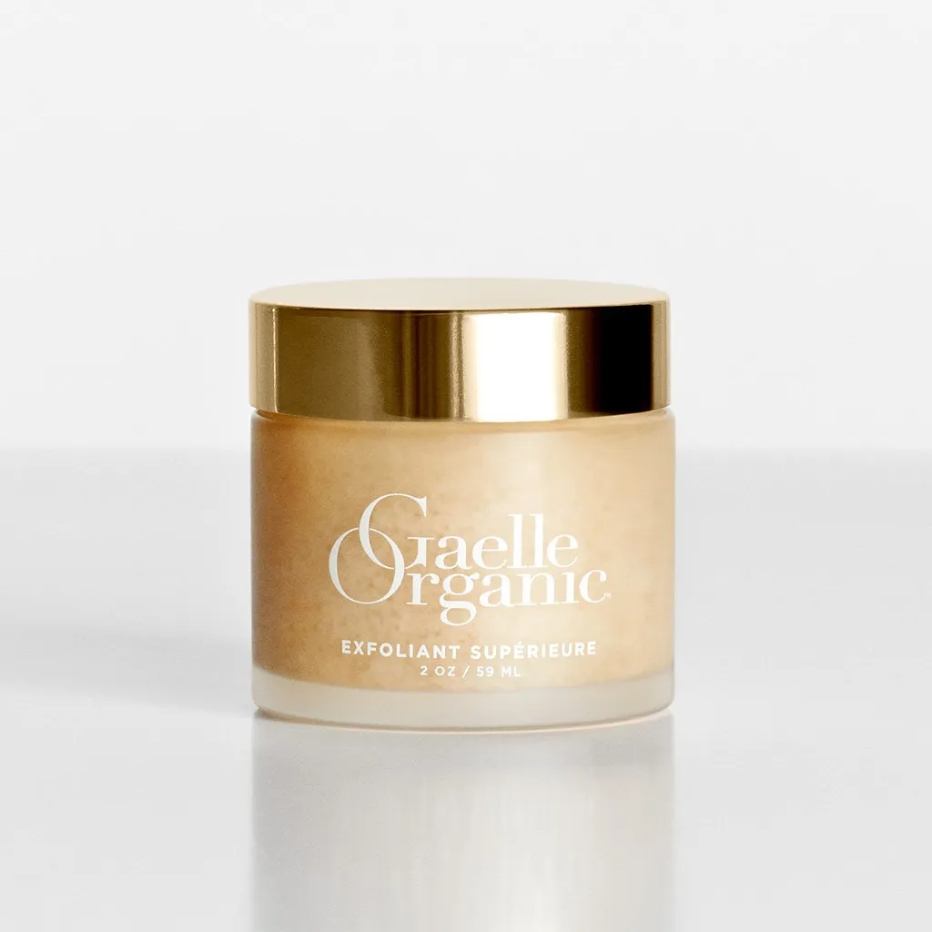 Exfoliant Superieure - Natural Facial Scrub with Willow Bark Extract (Salicylic Acid) & Sea Salt for Radiance - 2oz