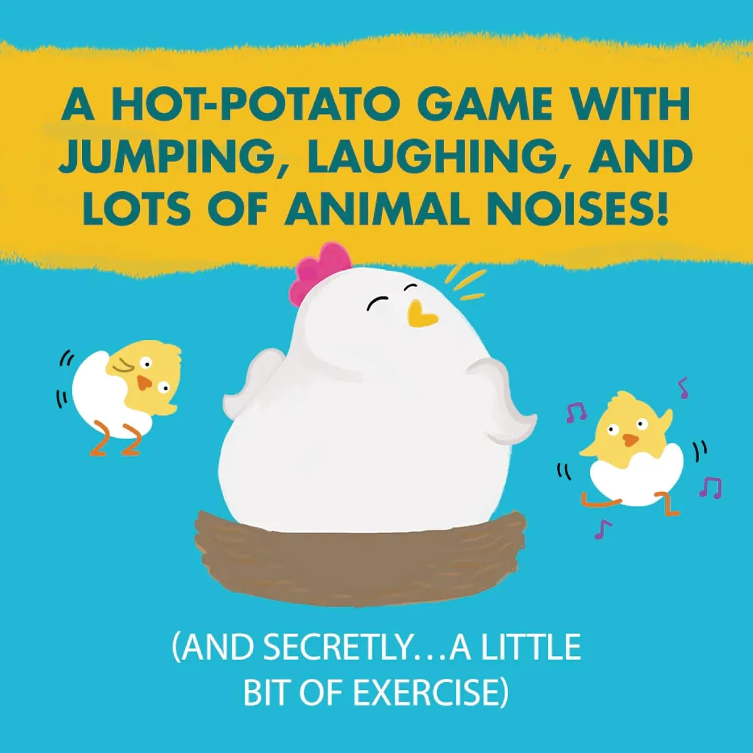 Exploding Kittens Hurry Up Chicken Butt 2-6 Players - Ages 4  - 2 Minutes to Play - Hot Potato Style Card Game - Fun Card Game, Family Game Night, Creative Kids Game