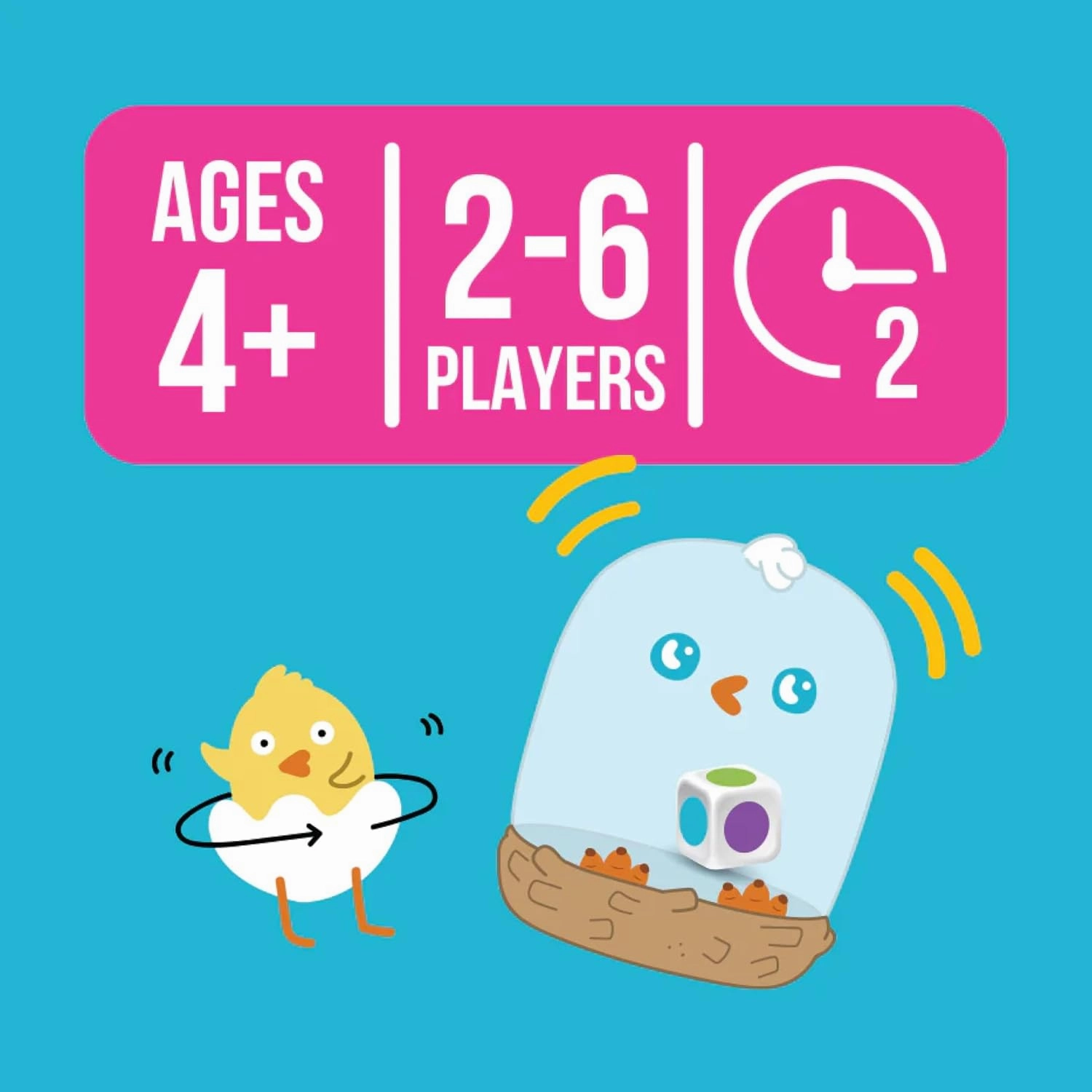 Exploding Kittens Hurry Up Chicken Butt 2-6 Players - Ages 4  - 2 Minutes to Play - Hot Potato Style Card Game - Basket Stuffer - Creative Kids Game, Perfect for Family Night Fun