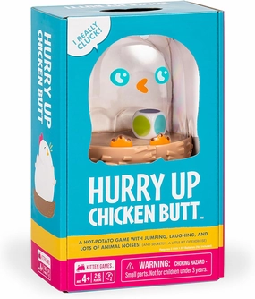 Exploding Kittens Hurry Up Chicken Butt 2-6 Players - Ages 4  - 2 Minutes to Play - Hot Potato Style Card Game - Basket Stuffer - Creative Kids Game, Perfect for Family Night Fun