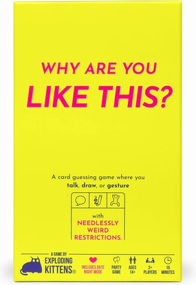 Exploding Kittens Presents: Why are You Like This? Card & Board Game - A Silly Guessing Game of Talking, Drawing & Gesturing - Ideal for Adults, Teens & Date Nights - 2  Players, Ages 14 