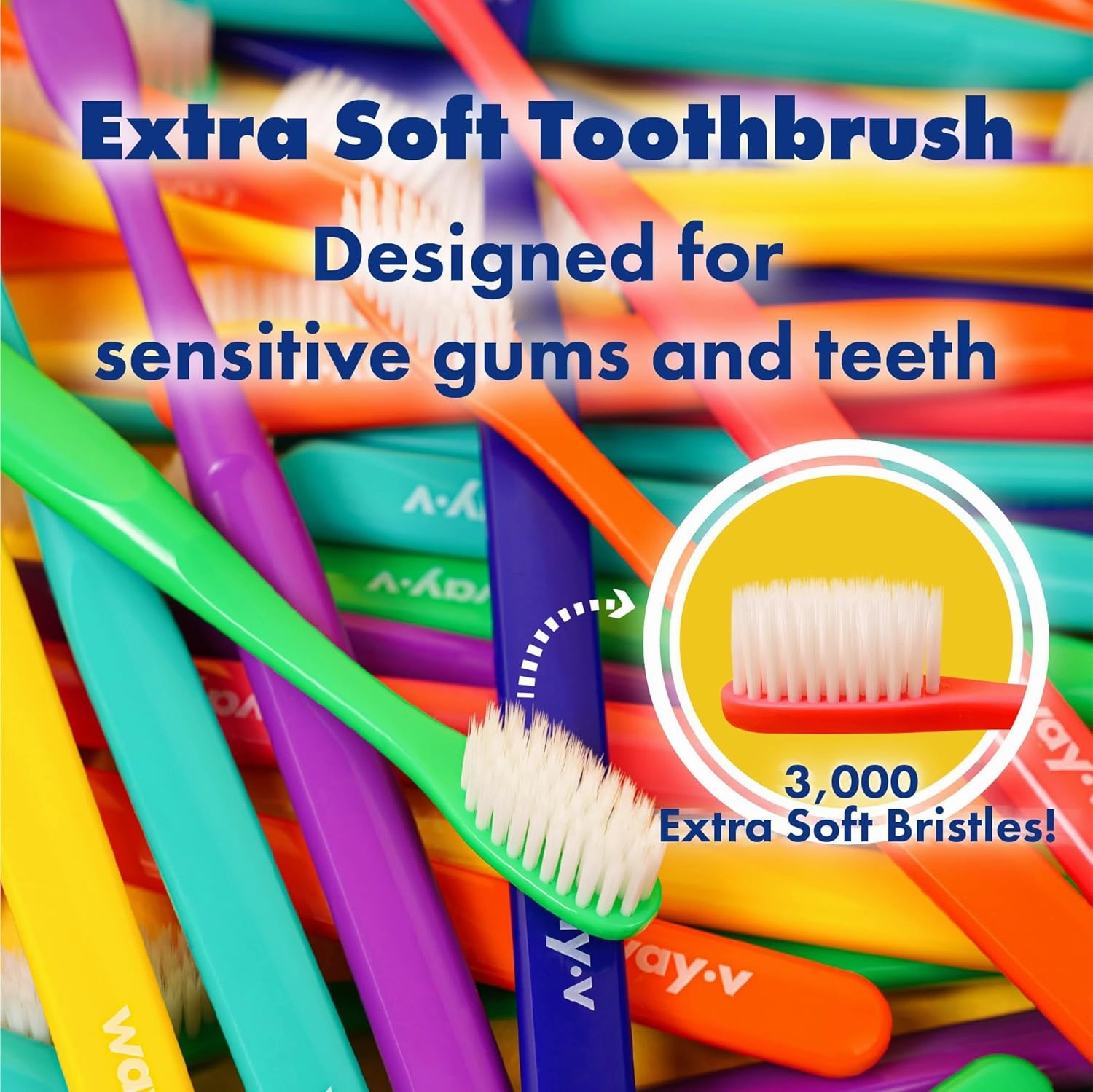 Extra Soft Toothbrush Refill for Adults Sensitive Gums and Teeth with Individual Head Covers, 7 Pcs Manual Toothbrushes - Family and Guests - Pink (7 Counts, Soft Bristle)