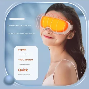 Eyerelis Steam Therapy Mask, Steam Therapy for Dry Eyes, 2 Levels Adjustable Eye Steamer for Dry Eye Smart Hot & Cold Steam Eyes Mask for Dark Circles Puffiness Relaxation (White)