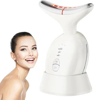 Facial Neck Massager, Multifunctional Face Massager Device, Face Sculpting Tool, White