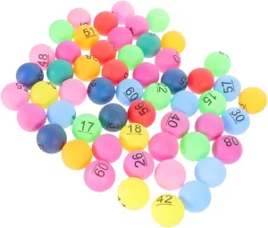 Fair Draw Ensured: 70pcs Numbered Plastic Balls Multicolored Raffle Balls for