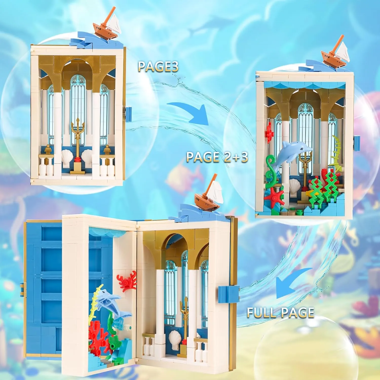 Fairytale Book Building Blocks Set, Building Toys, Educational Toys,Gift for Birthday,Christmas, New Year