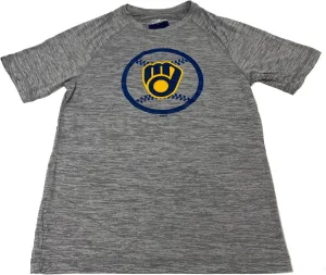 Fanatics Men's MLB Milwaukee Brewers Iconic Element Short Sleeve T-Shirt – Gray