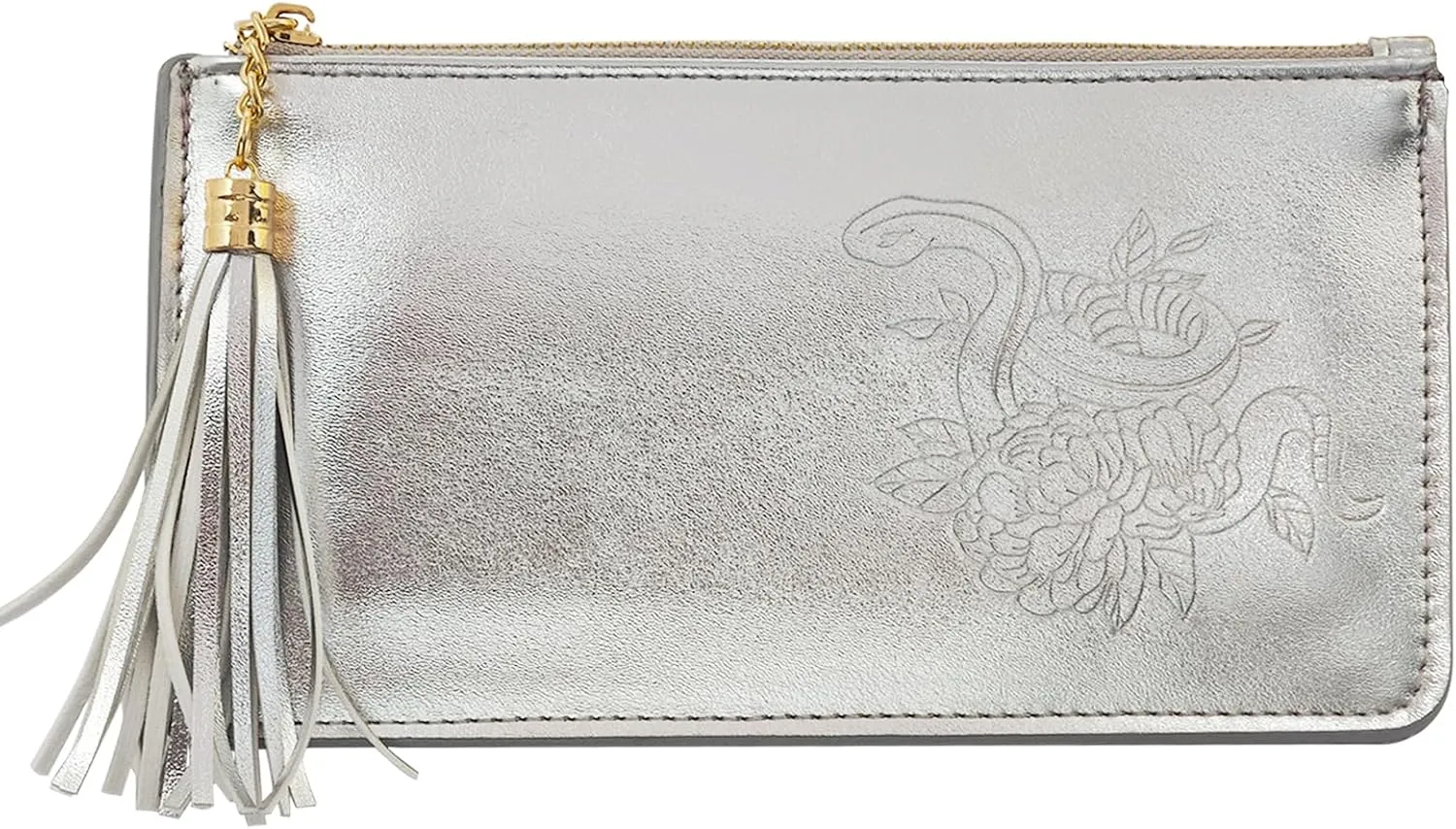Feng Shui Wealth Wallet Zodiac Snake Women Wallet Silver Money Bag