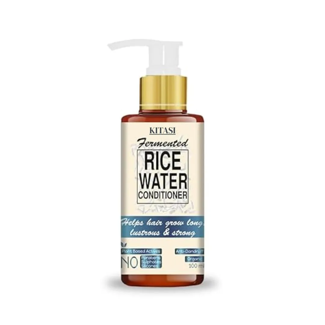 Fermented Rice Water Conditioner, Anti-Dandruff Hair Growth Formula, 100mL, Sulfate-Free