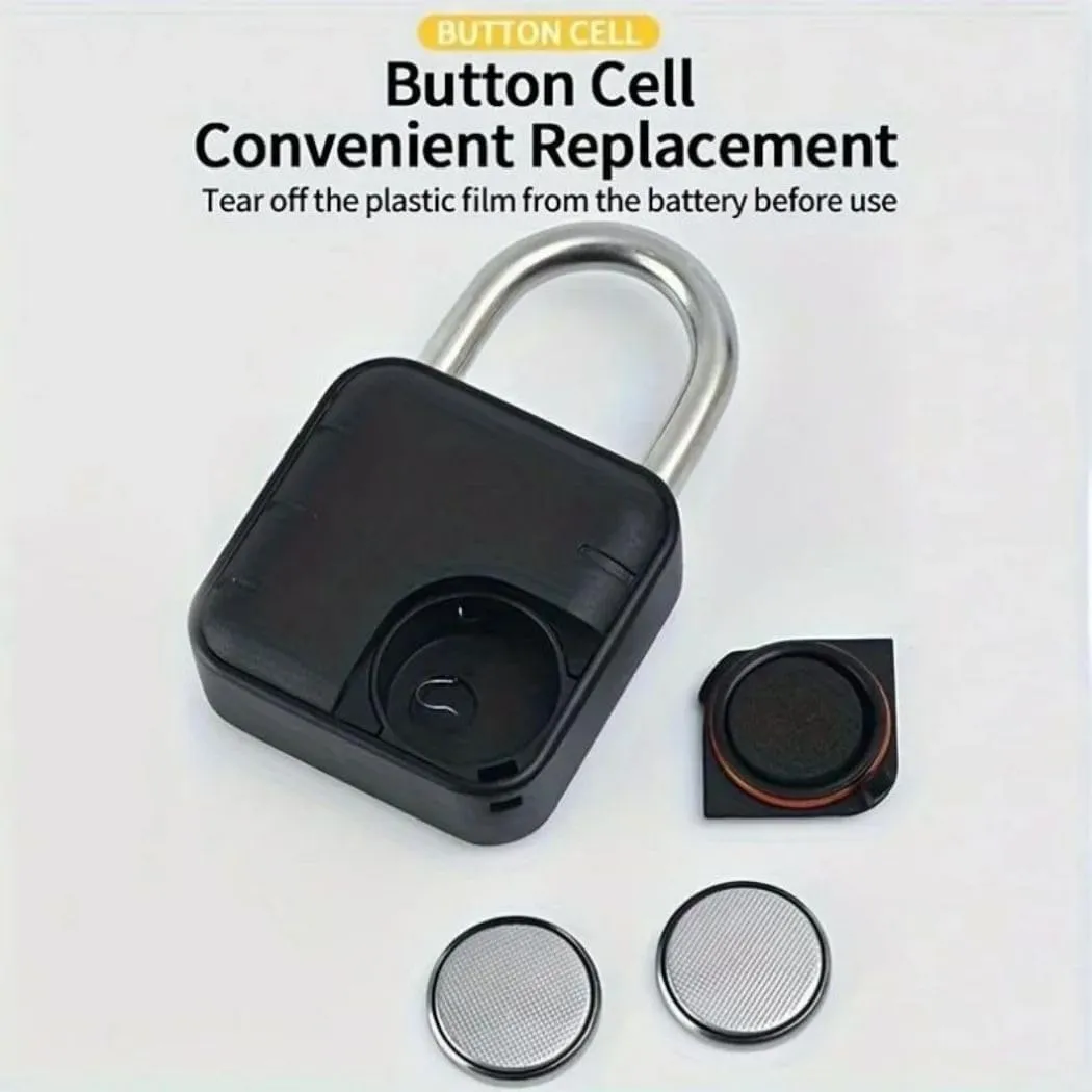 Fingerprint Combination Lock, Fingerprint Lock with TUYA Unlock Locker Lock, Aluminum Alloy Padlock, Keyless Combination Locker Lock, for Gym, School, Travel, Outdoor (Black)