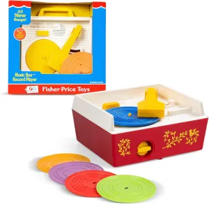 Fisher Price Classics - Record Player - Retro, Tactile Interactive Retro Toy for Kids, Girls, Boys, Toddlers, Baby, Preeschooler, Unisex 18 Months  