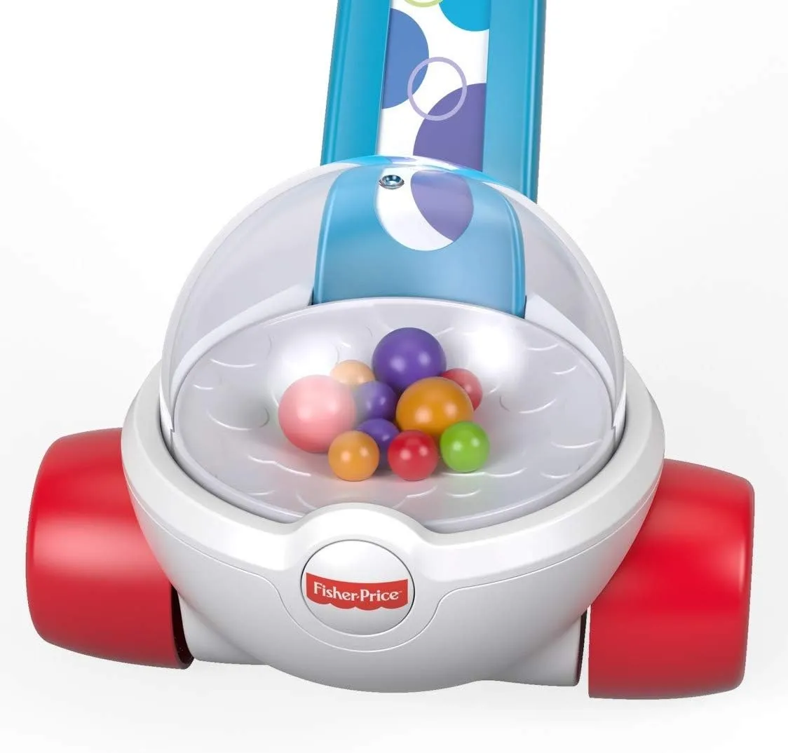 Fisher-Price Corn Popper Baby Toy, Toddler Push Toy with Ball-Popping Action for 1 Year Old and Up, 2-Piece Assembly, Blue​