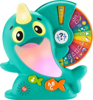 Fisher-Price Toddler Toy Linkimals Learning Narwhal Game for Ages 18  Months, Compatible Only with Linkimals Items