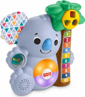 Fisher-Price Baby Learning Toy Linkimals Counting Koala with Interactive Lights & Music for Infants Ages 9  Months. Compatible Only with Linkimals Items