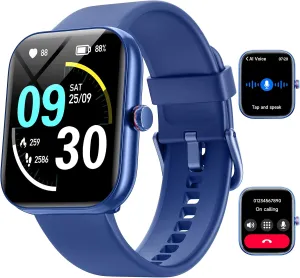 Fitness Tracker- [Alexa Built-in & Answer/Make Calls], 1.91" Smart Watch with Heart Rate/Blood Oxygen/Sleep Monitor, Step Counter Fitness Watch with 100 Sports Modes, IP68 Waterproof for iOS Android