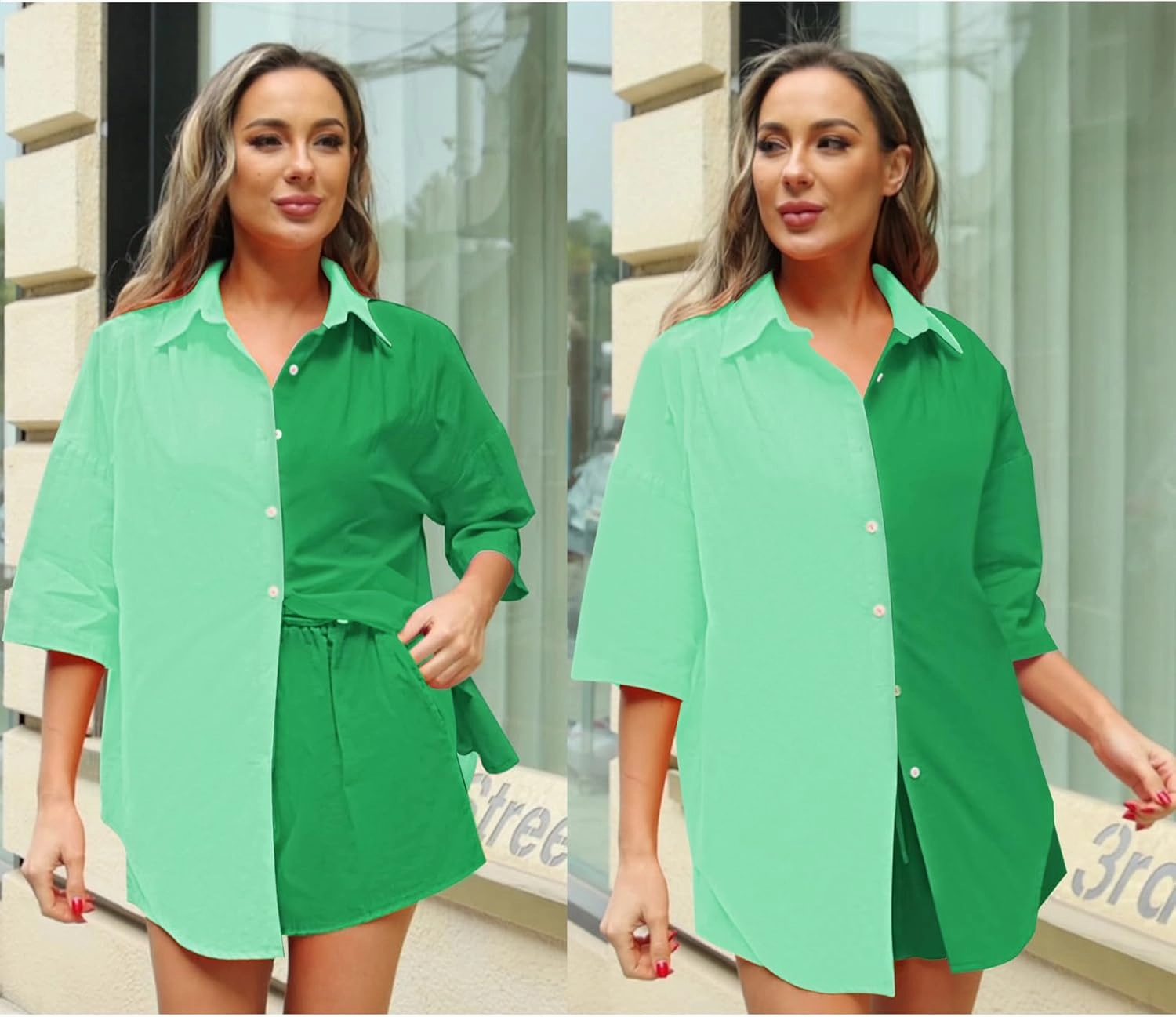 Fixmatti Women 2 Piece Outfit Summer Short Sleeve Top and Shorts Sweatsuit Set