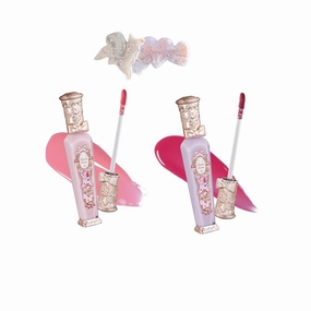 Flower Knows Violet Strawberry Rococo Glowy Lip Gloss G01 G04 Hair Clip Set