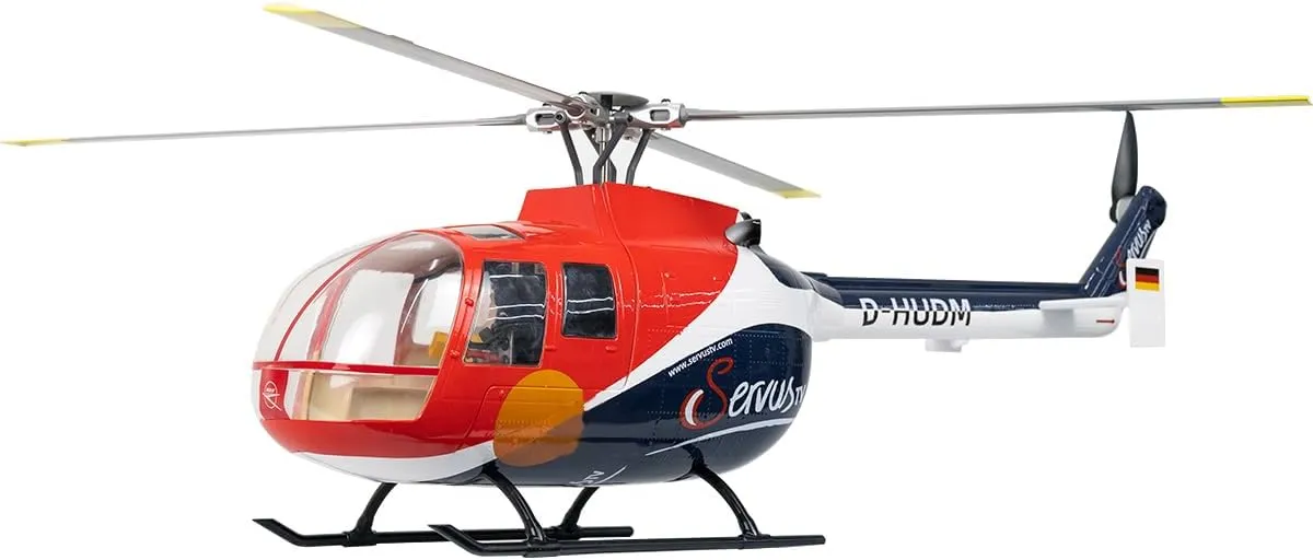 Fly Wing BO105 RC Helicopter for Adults, 470 Size 2.4G 6CH Military RC Helicopter with H1 Flight Controller and GPS Positioning, Remote Control Airplane for Adults (RTF Version)