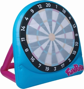 Flybar FunPark Giant Inflatable Dartboard Game for Kids – Outdoor Target Toy with Velcro Darts & Balls – Backyard Sports Set for Boys & Girls Ages 6  – Inflatable Soccer Toss, Pump & Ground Stakes