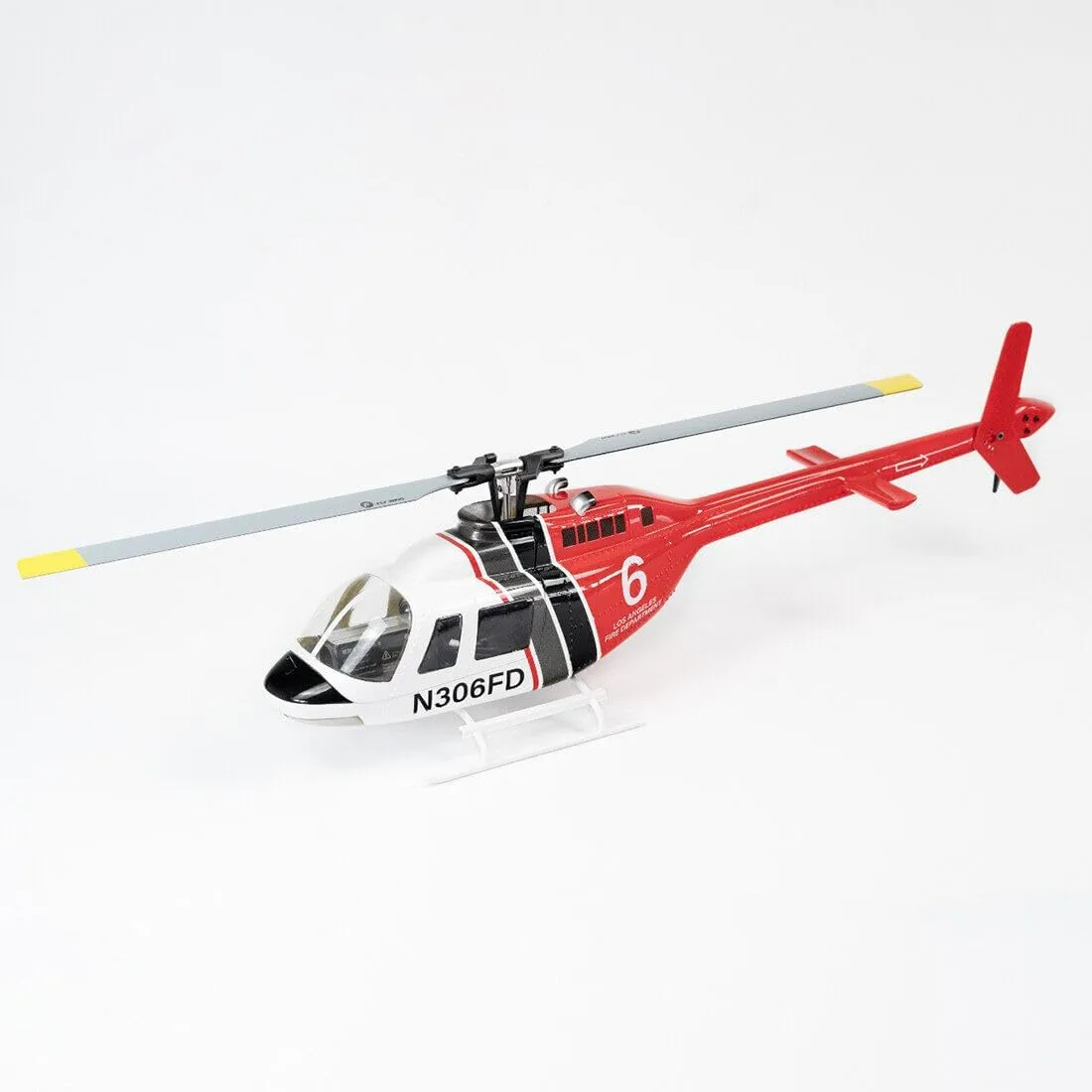 FLYWING Bell-206-V2 RC Helicopter for Adults, 470-Class 6CH Brushless RC Electric Airplane with H1 Flight Controller, 2.4G Remote Control Aircraft Model (RTF Version/Right Control)