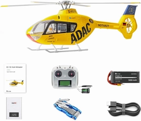 Flywing EC135 RC Helicopter, 2.4G 470-Class 6CH 4 Detachable Propellers RC Helicopter Model with GPS Positioning and 4 Intelligent Flight Modes, Gift for Adult (RTF Version)