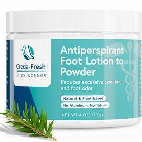 Foot Lotion to Powder for Excessive Sweating - Plant Based Foot Powder for Smelly Feet - Foot Odor Eliminator & Foot Lotion for Dry Feet - 4oz