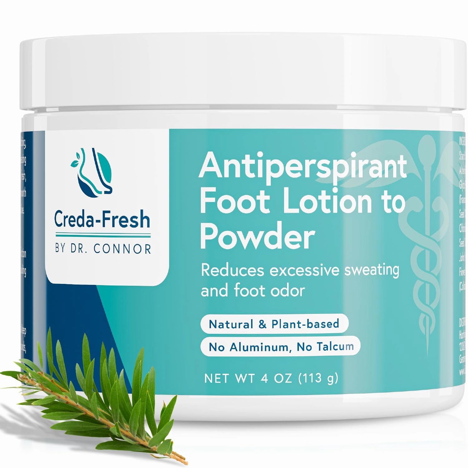 Foot Lotion to Powder for Excessive Sweating - Plant Based Foot Powder for Smelly Feet - Foot Odor Eliminator & Foot Lotion for Dry Feet - 4oz