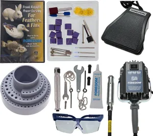 Foredom K.5201 Deluxe Woodcarving Kit, 2 Handpieces with MAMH-1 Bench Clamp Motor Hangert, 115v
