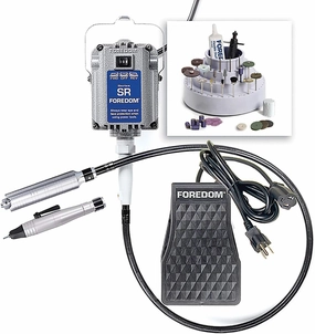 Foredom K.2800 Deluxe Jewelers Kit with 2 Handpieces and C.SCT Metal Foot Pedal Speed Control, 115v