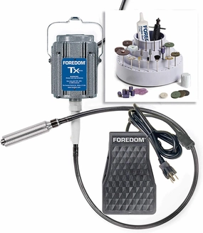 Foredom K.TX301 Jewelers Kit with MAMH-1 Bench Clamp Motor Hanger, 115v