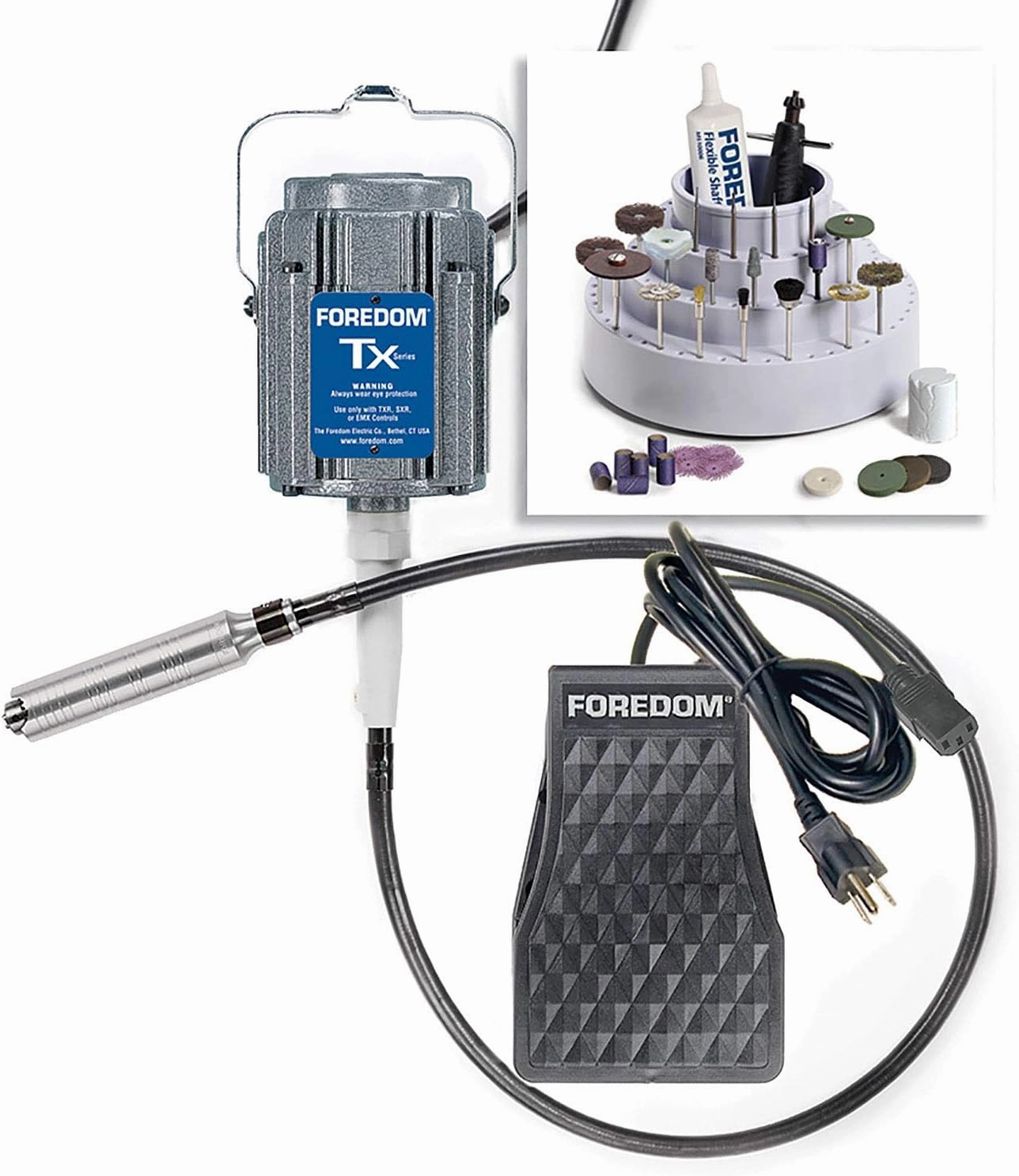 Foredom K.TX301 Jewelers Kit with MAMH-1 Bench Clamp Motor Hanger, 115v