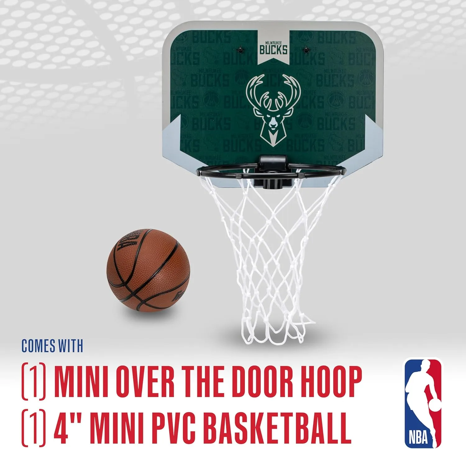 Franklin Sports NBA Team Over The Door Basketball Hoop - Kids Indoor Mini Basketball Hoop with Basketball - NBA Fan Shop Mini Hoop for Bedroom & Office