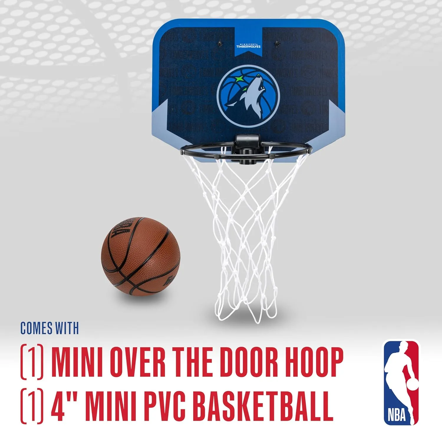 Franklin Sports NBA Team Over The Door Basketball Hoop - Kids Indoor Mini Basketball Hoop with Basketball - NBA Fan Shop Mini Hoop for Bedroom & Office