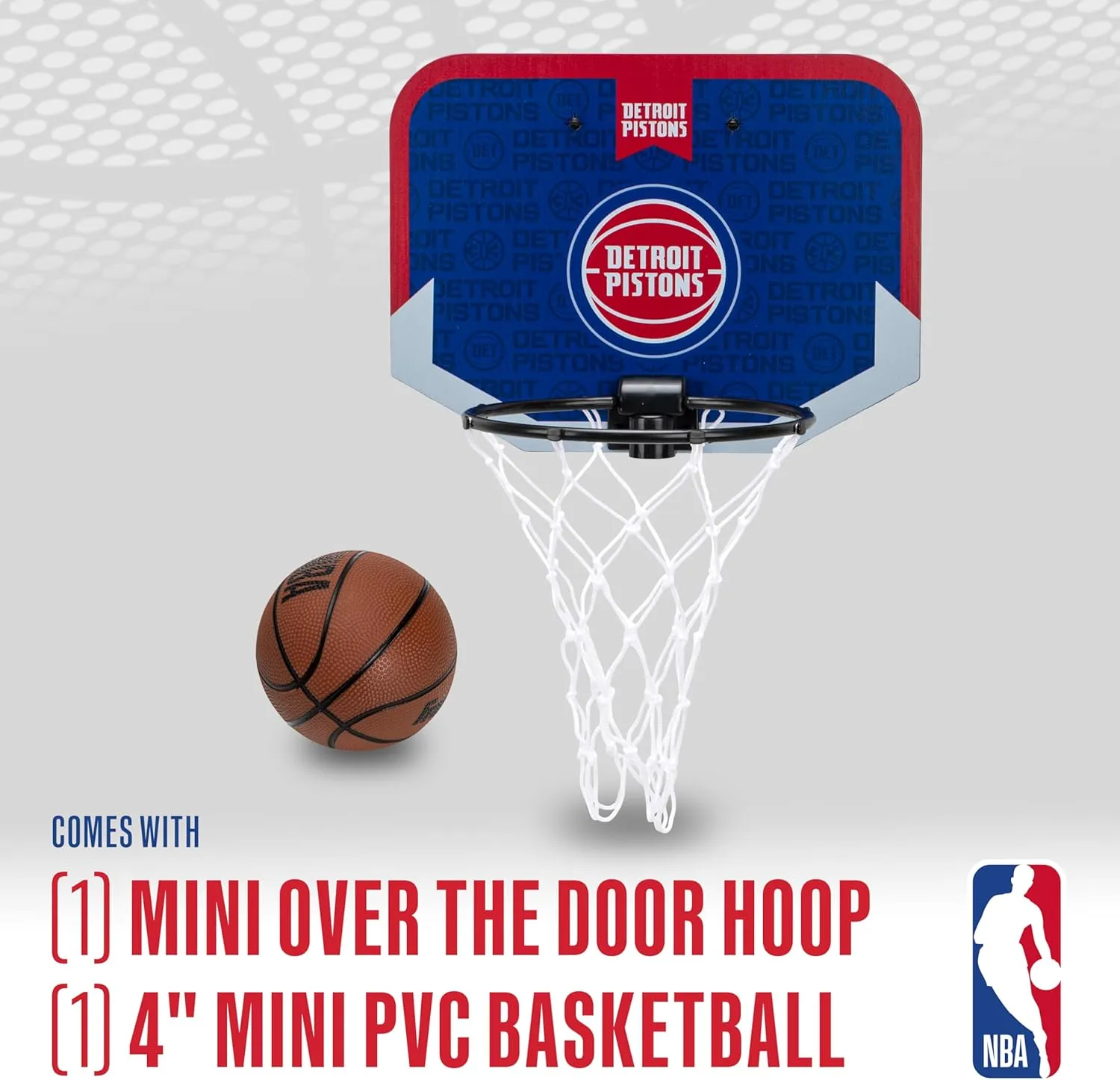 Franklin Sports NBA Team Over The Door Basketball Hoop - Kids Indoor Mini Basketball Hoop with Basketball - NBA Fan Shop Mini Hoop for Bedroom & Office