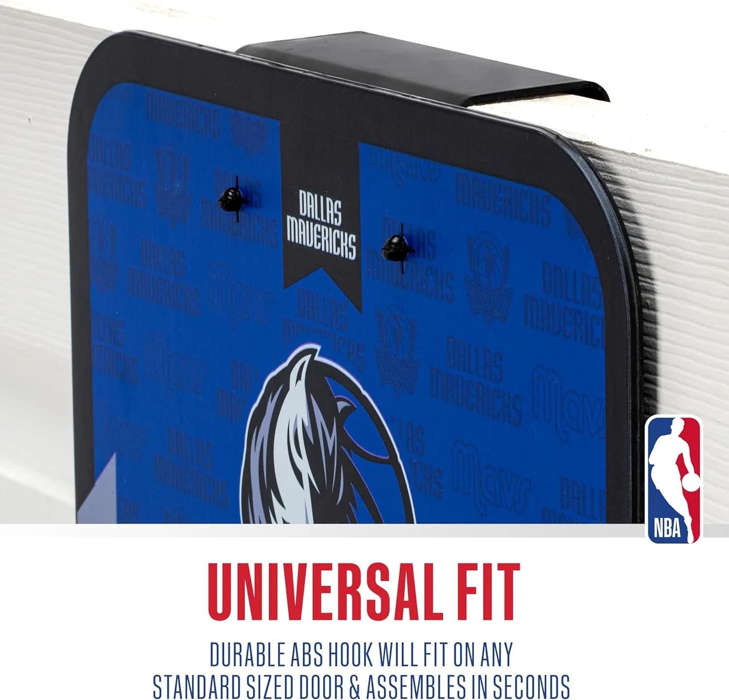 Franklin Sports NBA Team Over The Door Basketball Hoop - Kids Indoor Mini Basketball Hoop with Basketball - NBA Fan Shop Mini Hoop for Bedroom & Office