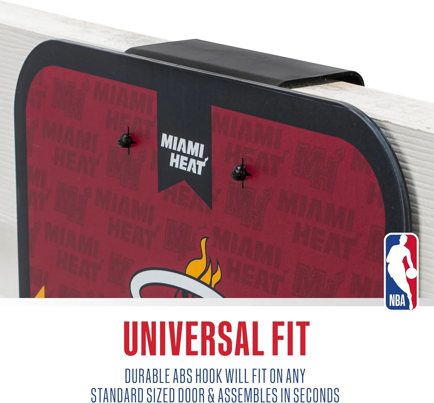 Franklin Sports NBA Team Over The Door Basketball Hoop - Kids Indoor Mini Basketball Hoop with Basketball - NBA Fan Shop Mini Hoop for Bedroom & Office