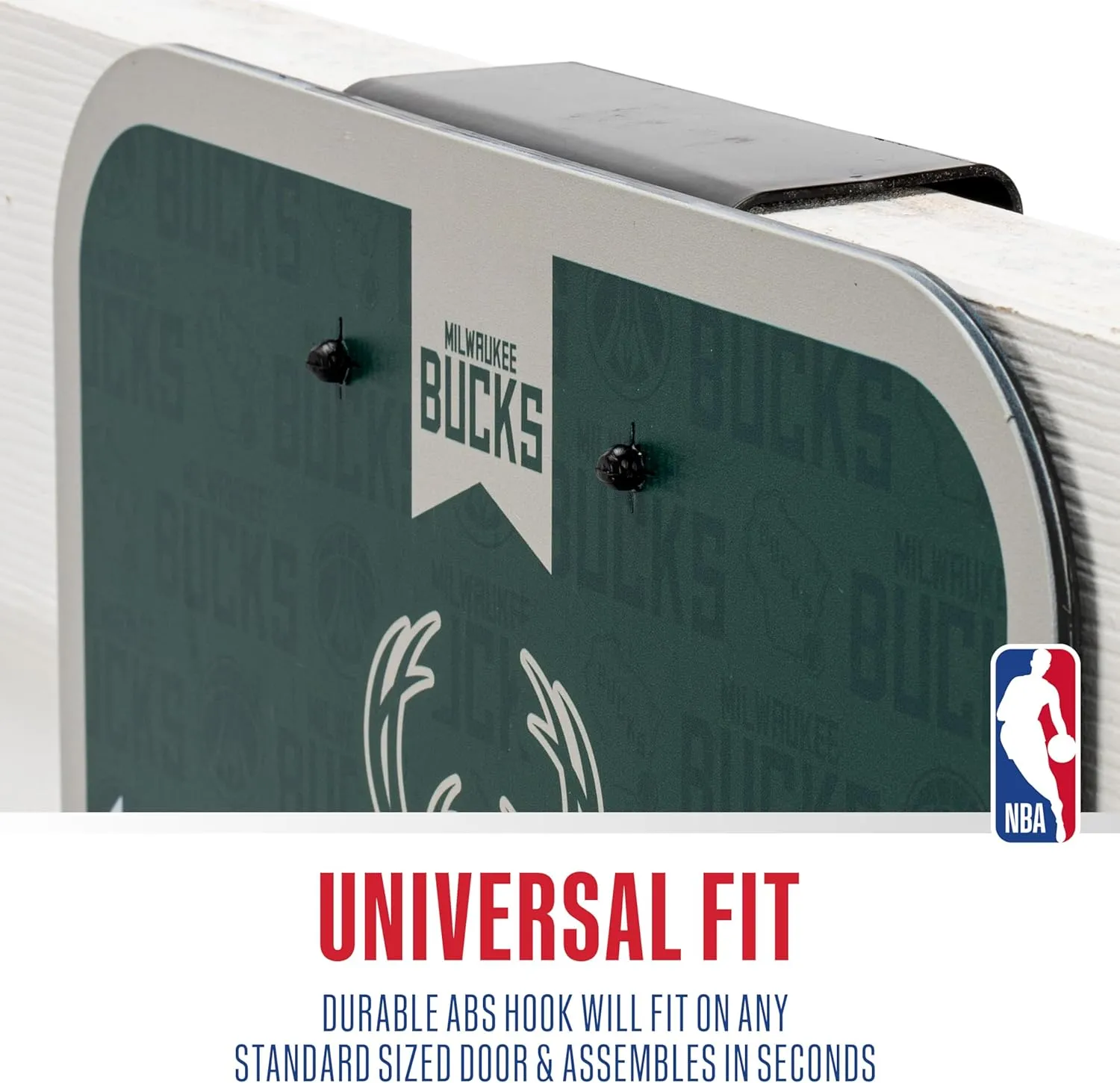 Franklin Sports NBA Team Over The Door Basketball Hoop - Kids Indoor Mini Basketball Hoop with Basketball - NBA Fan Shop Mini Hoop for Bedroom & Office
