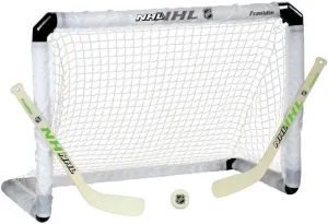 Franklin Sports NHL Knee Hockey Set - Includes 1 Light Up Hockey Goal, 2 Mini Sticks   1 Ball - Glow in The Dark - Great Toy for Kids