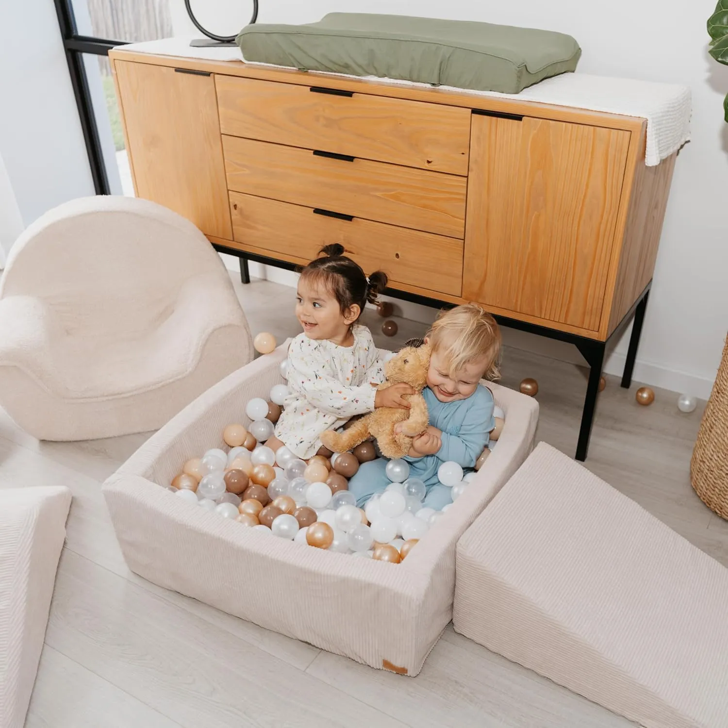 Fun Climbing Toy Set for Toddlers Aged 1-3 - Incl. Crawl Through Tunnel, Large Ball Pit & Climbing Blocks for Unlimited Indoor Fun - Perfect Foam Play Gym for Baby/Kids to Safely Learn New Skills