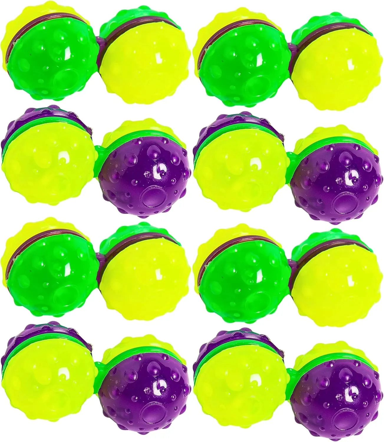 Fun Express 3" Light-Up Infinity Ball Spinner Fidget Spinner Toys - 12 Pieces