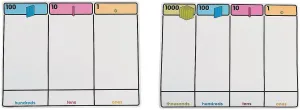 Fun Express Base Ten Place Value Mat - 10 Pieces - Educational and Learning Activities for Kids