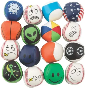 Fun Express Hacky Sack Kick Balls - Bulk Assortment of 100 Mini Balls - Perfect for Indoor or Outdoor Play - Hacky Sack Party Favors