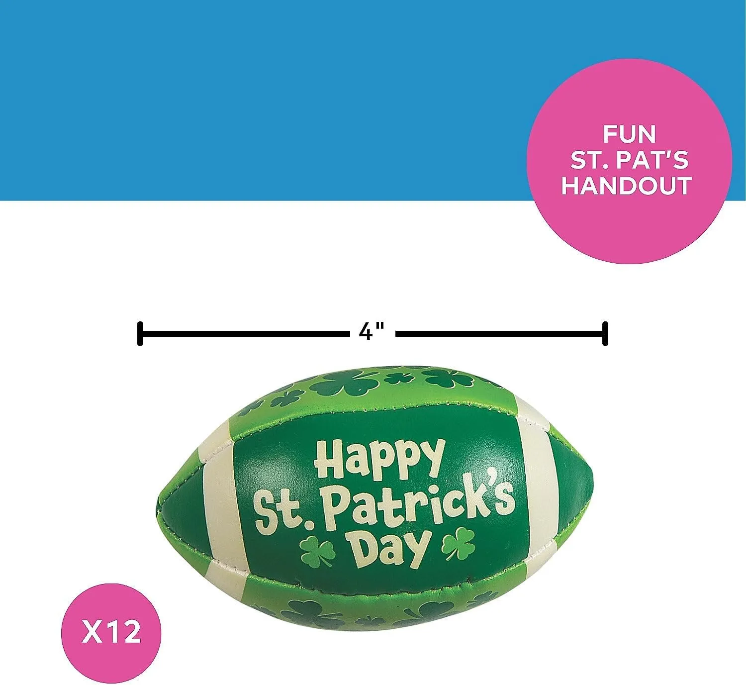 Fun Express Mini St. Patrick’s Day Footballs – 12 Pieces